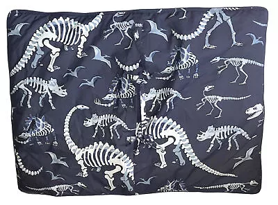 Pottery Barn Kids Glow In The Dark Dino Dinosaur Bones Quilted Standard Sham • $24.95