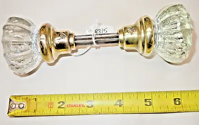 Door Knob Vintage Glass And Brass Door Knob Set (Great For Restoration Project) • $39.07