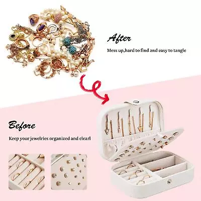 Portable Jewelry Box Case Large Capacity Jewelry Display Box For Women Girls Men • $12.59