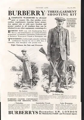 1913 Burberry Shooting Garment Men Fashion Style Hunt Dog Gabardine Suit 17264 • $37.60