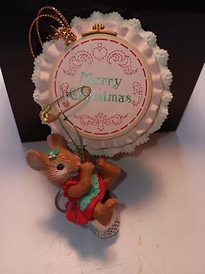 Vintage 1994 Lustre Fame Trim A Home Mouse Cross Stitch  Christmas Ornament • $11.99