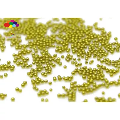 New 100000 Pcs Glass Gold Micro Beads Small No Hole 0.6-0.8mm Nail Art Caviar • $0.99