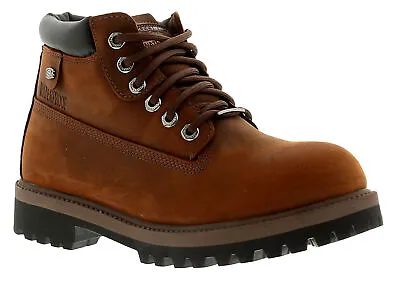 Skechers Mens Smart Boots Sergeants Verdict Leather Lace Up Brown UK Size • £73
