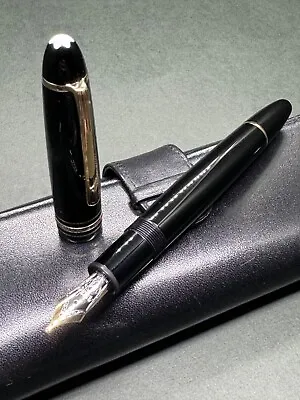 MONTBLANC MEISTERSTUCK 147 TRAVELER Black GT Fountain Pen 14K 585/F With Pouch • $480