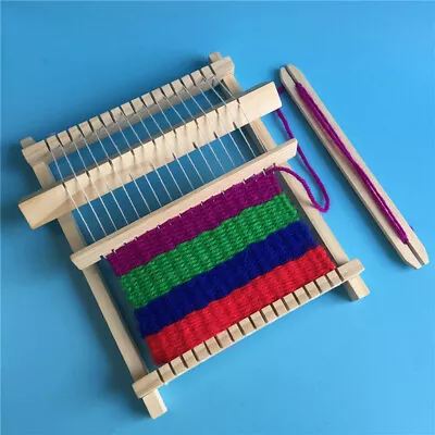 Wooden Weaving Loom Craft Yarn DIY Hand Knitting Machine Kids Educational DR • £6.19