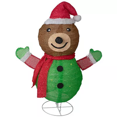 Northlight 25  Pop-up Bear Wearing Santa Hat Outdoor Christmas Decoration • $88.19