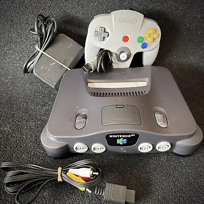 Nintendo 64 Console Grey PAL W Controller Tested & Working • $194.99