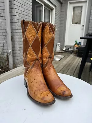 James Leddy 7b? Full Quill Ostrich Women’s Custom Handmade Cowboy Western Boots • $180