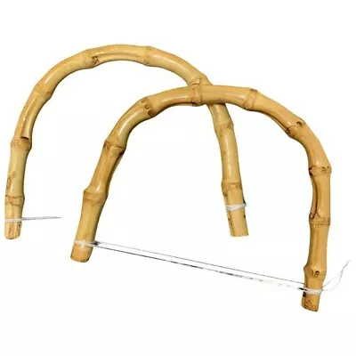 Bamboo Bag Handles  U Shaped  Knitting Sewing Craft Natural Handbag  BH40 • £6.99