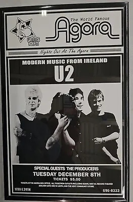 U2 1981 Cleveland Agora Framed Concert Poster • $21.99