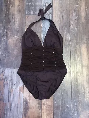 MAGICSUIT MIRACLESUIT SWIMSUIT Size 12 $154  Chocolate Brown Beaded One Piece • $40