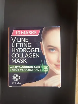 $20.99 • Buy V-Line Lifting Hydrogel Collagen Masks 10 Pack By Stylia Aloe Vera Hyaluronic 