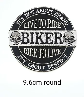 LIVE TO RIDE Biker Harley Davidson Iron On Patch Sew Badge Aussie Vest • $8.50