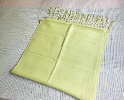 £45 • Buy Pure Collection Cashmere Scarf, Soft Lime Green, New