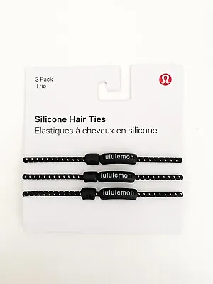 Lululemon Black Hair Ties 3 Pack New • £8.50