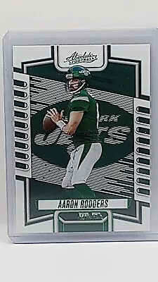 2023 Absolute Football #13 AARON RODGERS GREEN FOIL PARALLEL NY JETS Color Match • $0.95