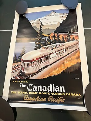 The Canadian Scenic Dome Route Canadian Pacific Train Poster 27.5x19.5'' • $24.95
