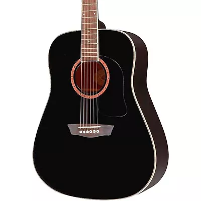 Washburn WD100DL Dreadnought Mahogany Acoustic Guitar Black • $179