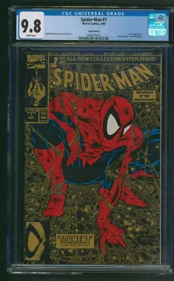 Spider-Man #1 Gold Variant 2nd Printing CGC 9.8 Marvel Comics 1990 McFarlane • $139.95