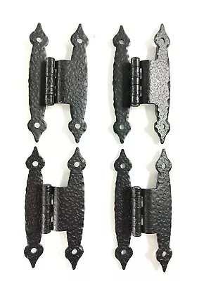 Vtg NEW Amerock Colonial Cabinet Hinge 3/8 Offset Black Hammered Spade • $8.95