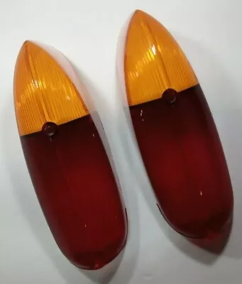 Tail Light Lens Set Left & Right Red/amber Volkswagen 70-74 Type3 / 72-74 Ghia • $64.93