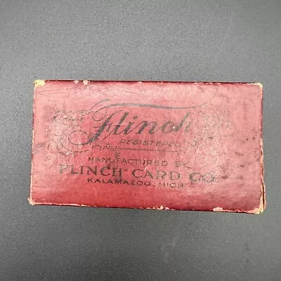 Vintage 1913 FLINCH Card Game! COMPLETE Deck Original Box! Acme Of Parlor Games! • $19.99