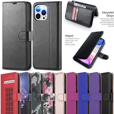 Case For Apple IPhone 15 14 13 12 11 Pro Max XR 7 8 SE Leather Wallet Flip Cover • £2.85