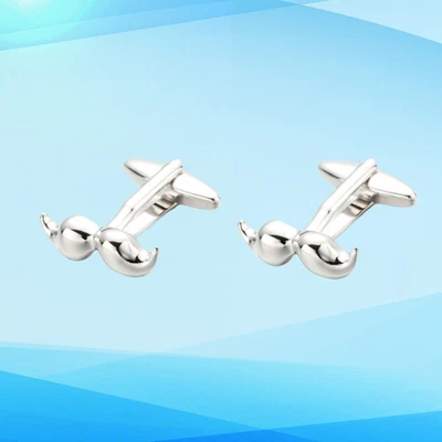 £5.30 • Buy 2 Pcs Beard Design Cufflinks Womens Unique Personality