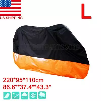 L Standard Street Motorcycle Cover Scooter Moped All Weather Protection Large • $22.03