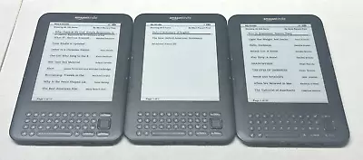 Lot Of 3 Amazon Kindle Keyboard 3 Wifi 6  4gb 3rd Generation D00901 • $50