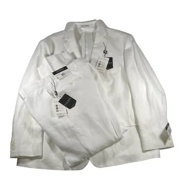 Lauren Ralph Lauren Linen Suit Blazer Jacket Pants Set White Nwt Vietnam Mens • $114.99