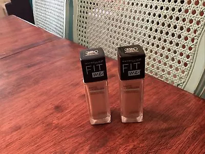 Maybelline~Lot Of 2~Fit Me Matte+Poreless Liquid Foundation W/ Clay~#320 Natural • $12