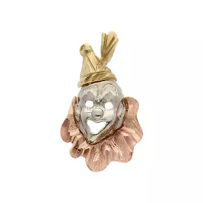 Pre-Owned 9ct Yellow Rose & White Gold Clown Pendant  9ct Gold Unisex • £83.35