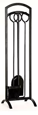 Style Selections 3-Piece Steel Fireplace Tool Set Brush Shovel Poker - Black NEW • $34.95