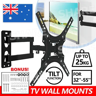 $20.45 • Buy Full Motion TV Wall Mount Bracket Swivel Tilt 32 37 40 42 43 47 55 Inch LED LCD
