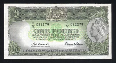 Australia - 1 Pound - HC Coombs / R. Wilson - HI/72 022379 - VF • $49.50