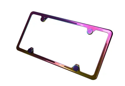 1x Car License Plate Frame Cover Front Hood Rear Trunk Boot Neo Chrome For Mazda • $44.99