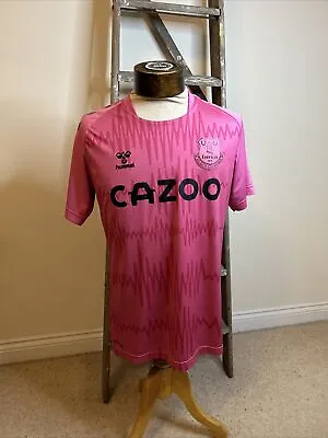 Hummel Everton 2020-21 Away Kit Pink Size Large Football Soccer Premier League • £32.99