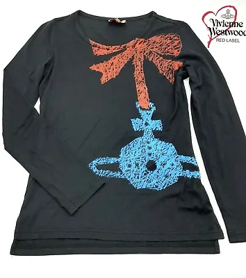 Vivienne Westwood Red Label Long-sleeved T-shirt With Large Orbs And Ribbons • $94