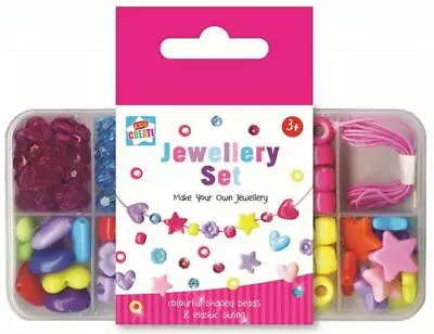 Kids Girls Make Your Own DIY Bracelet Jewellery Box Set Art Craft Beads Gift 3+ • £3.95