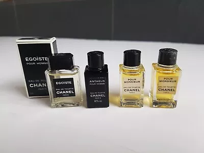 Chanel Miniatures Boxed Egoiste Antaeus Pour Monsieur Vintage Bundle Men Edt • £39.99