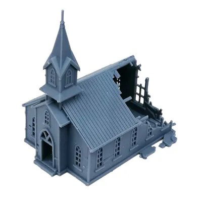 Outland Models Railway Scenery Structure Damaged Church 1:220 Z Scale • $14.99