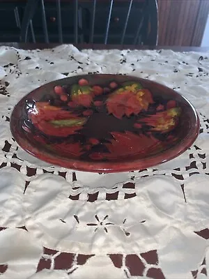 🏴‍☠️ 8.75 ´´ William Moorcroft Grapefruit Bowl In The Grapes And Leaves Flambe • $549.99