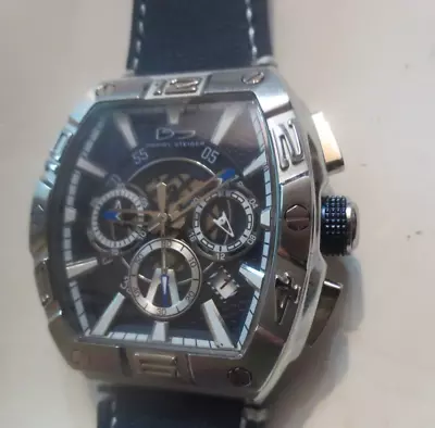 $49.99 • Buy Daniel Steiger Men's Large Bezel Chronograph Date Wrist Watch Works 9367 B-M