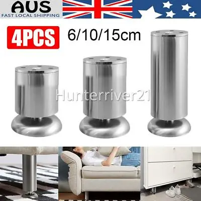 $19.80 • Buy 4PCS Adjustable Furniture Legs Stainless Steel Kitchen Cabinet Couch Sofa AU