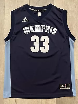 Marc Gasol Memphis Grizzlies Adidas Youth Blue Jersey - Large • $14.95