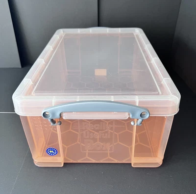 £6.50 • Buy Really Useful Box Orange Plastic Storage Box 9L - 39.5 X 25.5 X 15.5 Cm - VGC