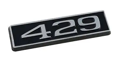 429 Ford Mustang 3.25  Engine Hood Scoop Emblem Badge Black & Chrome • $11.08