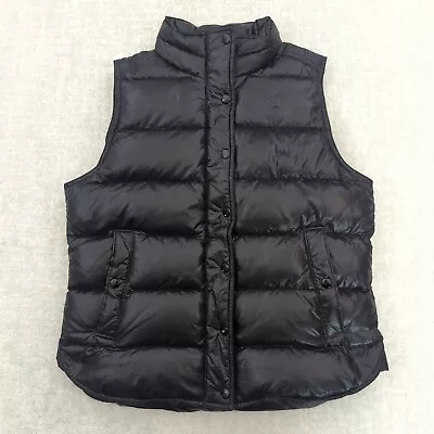 J Crew Down Vest Womens M Medium Puffer Jacket Duck Snap Full Zip Alhambra • $19.95