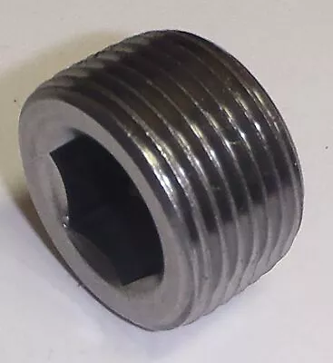 1/2  Pipe Plug 3/8 Hex Head Socket  1/2-14 NPTF  SAE J531 Steel Made In USA • $10.55